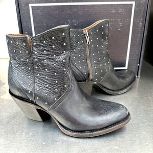Lucchese Harley Stud Boots in black Stonewash leather. Brand NEW!